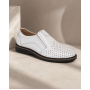 Pantofi barbati casual de vara cu perforatii - Corsa Piele Naturala Alb GKR506A